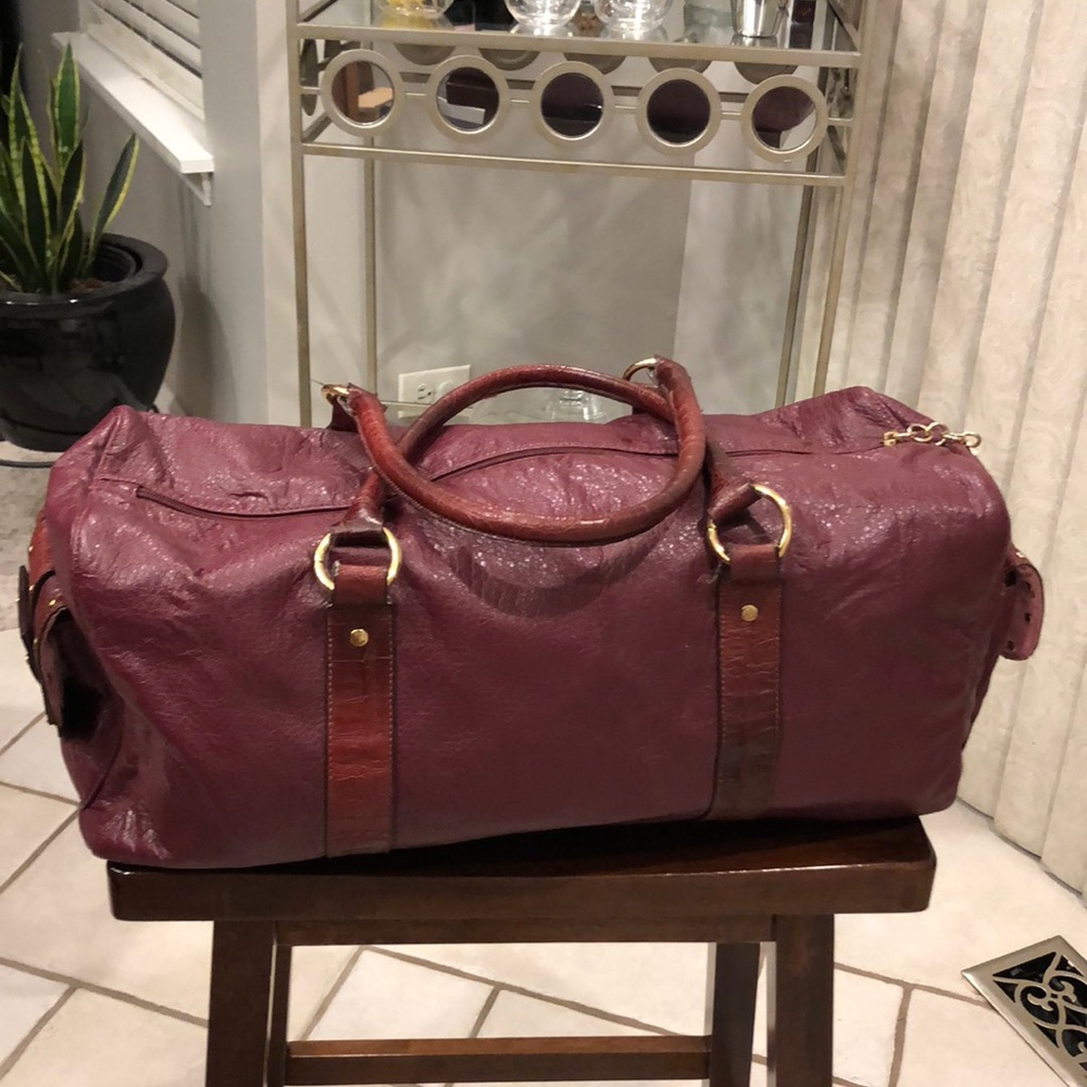 Burgundy Necessary Objects Overnight Bag